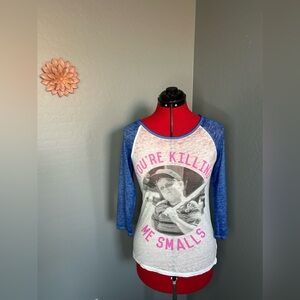 Woman’s sandlot merch shirt ‘ you’re killing me smalls’ size XS
